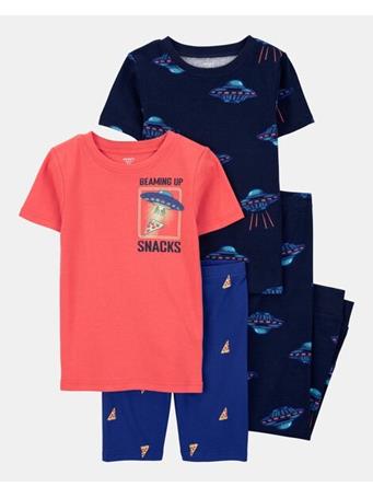 CARTERS - Boys 4-Piece Space 100% Snug Fit Cotton Pajamas CORAL