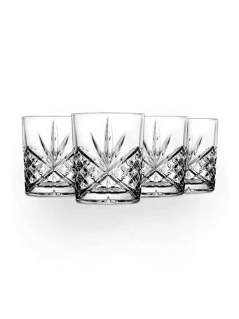 GODINGER GROUP - Dublin Crystal Double Old Fashion - Set of 4 CLEAR