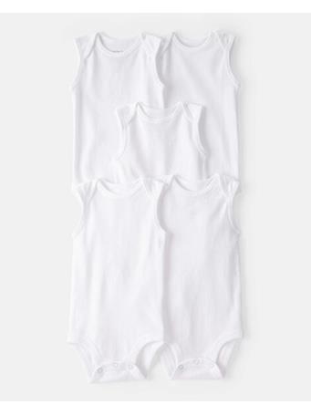 CARTERS - Baby 5-Pack Sleeveless Bodysuits WHITE
