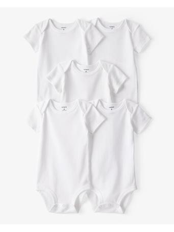 CARTERS - Baby 5-Pack Short-Sleeve Bodysuits WHITE