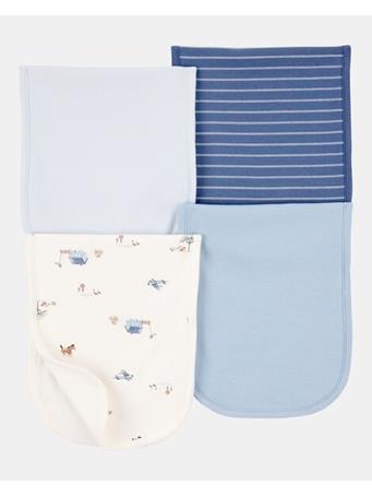 CARTERS - Baby 4-Pack Burp Cloths BLUE