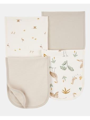 CARTERS - Baby 4-Pack Burp Cloths IVORY