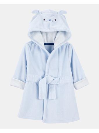 CARTERS - Baby Dog Hooded Terry Robe BLUE