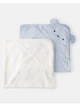 CARTERS - Baby Boy 2-Pack Hooded Towels BLUE