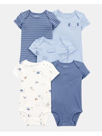 CARTERS - Baby Boy 5-Pack Dog Short-Sleeve Cotton Bodysuits MULTI