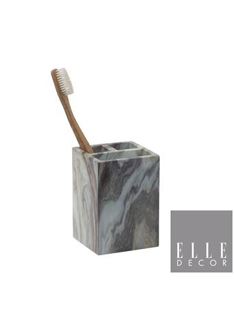 KENNEDY INTERNATIONAL - Agate Square Tooth Brush Holder BEIGE