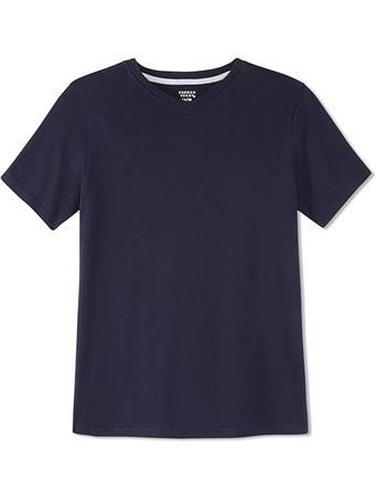 FRENCH TOAST - Unisex Navy Short Sleeve V-Neck T-Shirt NAVY