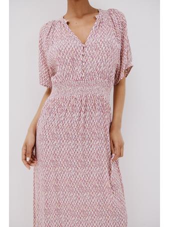 CORTEFIEL - Long Printed Dress WHITE PRINT