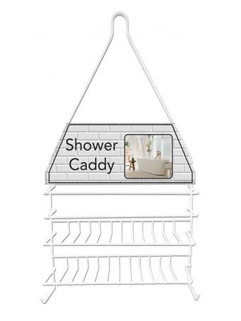 EURO-WARE - Vinyl Coated Shower Head Caddy WHITE