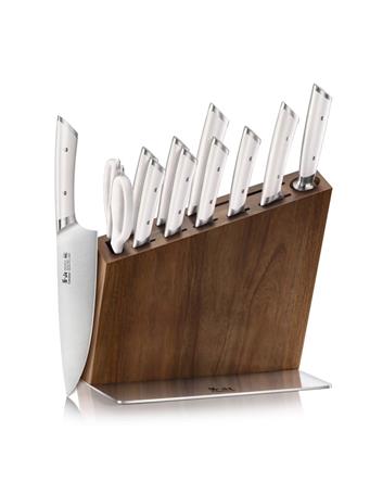 HELENA 12 -Piece HUA Knife Block Set WHITE