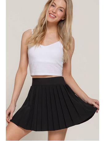 ACTIVE BASIC - Pleated Tennis Skirt Black