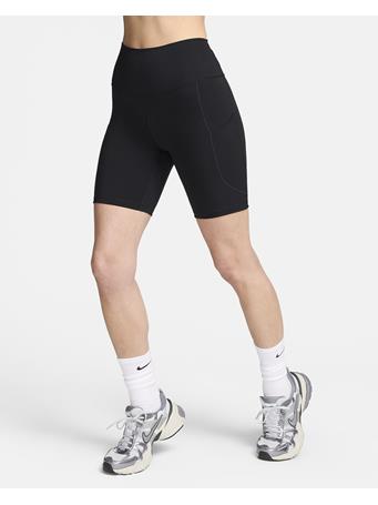 NIKE - One Women's High-Waisted Biker Shorts with Pockets BLACK