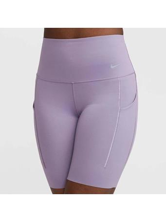 NIKE - One Women's High-Waisted Biker Shorts with Pockets LILAC ICE