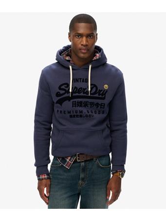 SUPERDRY - Vintage Logo Tonal Hoodie LAUREN NAVY