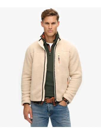SUPERDRY - Outdoor Full Zip Fleece OATMEAL BEIGE