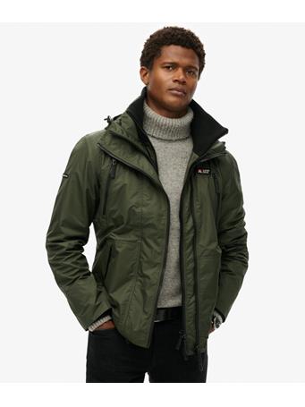 SUPERDRY - Hooded Mountain Windbreaker Jacket SURPLUS GOODS OLIVE GREEN