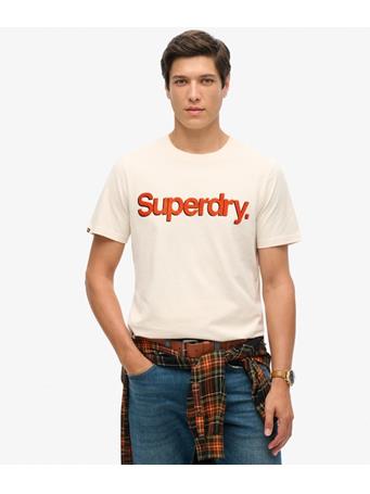 SUPERDRY - Classic Core Logo Shadow T-Shirt OATMEAL BEIGE