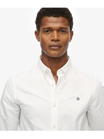 SUPERDRY - Classic Oxford Long Sleeve Shirt OPTIC WHITE OXFORD