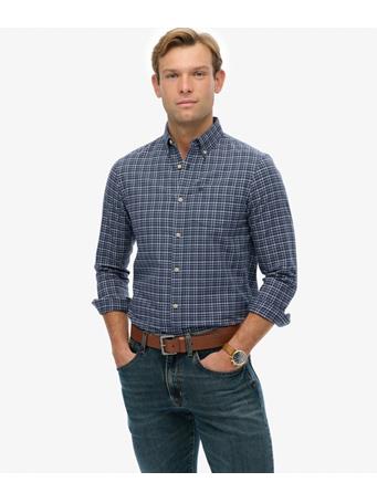 SUPERDRY - Premium Check Oxford Shirt LAUREN NAVY SHADOW GRID