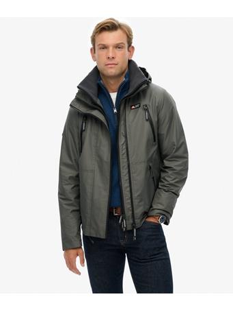 SUPERDRY - Hooded Mountain Windbreaker Jacket DARK DULL CHARCOAL