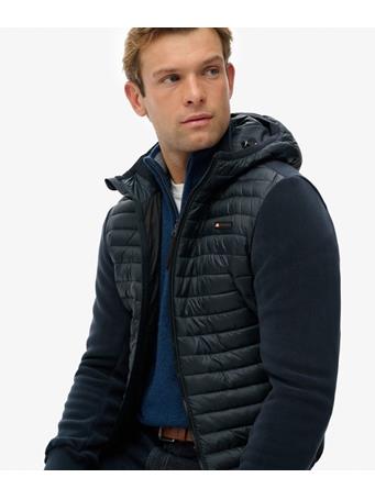 SUPERDRY - Hooded Storm Fleece Hybrid Jacket ECLIPSE NAVY