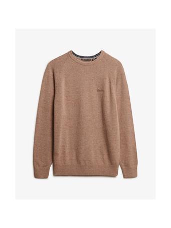 SUPERDRY - Wool Blend Jumper MACADAMIA BROWN MARL