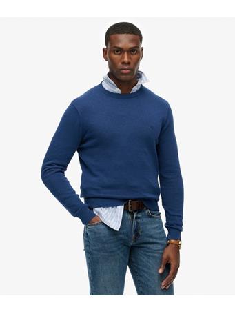 SUPERDRY - Essentials Cotton Sweater PILOT MID BLUE MARL