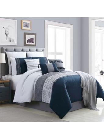 HALLMART COLLECTIBLE - Collectibles 10-Piece Comforter Set NAVY