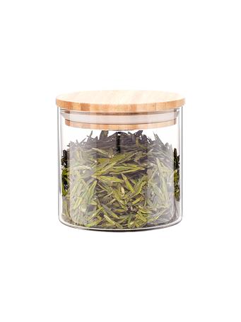 CONTAINED - Bamboo Top Glass Container CLEAR