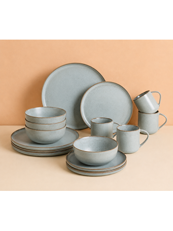 MARINER HOME - 16 Piece Dinnerware Set LIGHT BLUE