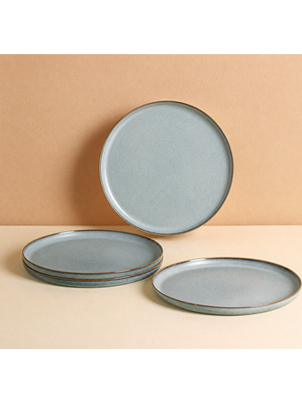 MARINER HOME  -  4 Piece Salad Plate Set LIGHT BLUE