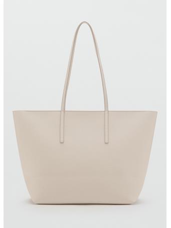 MANGO - Shopper Bag With Double Handle NATURAL WHITE