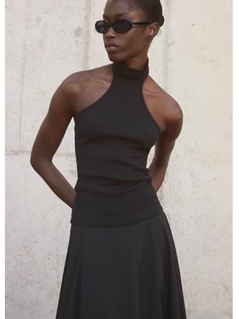 MANGO - Knit Halter Top BLACK