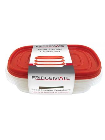 EURO-WARE - 3-Pack Food Storage Containers CLEAR