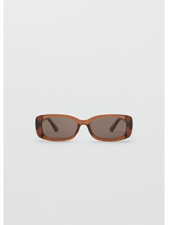 MANGO - Rectangular-frame Sunglasses DARK BROWN