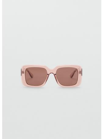 MANGO - Squared Frame Sunglasses LT-PASTEL PINK