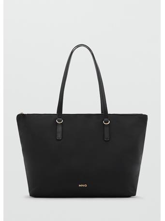 MANGO - Nylon Shopper Bag BLACK