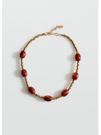 MANGO - Beaded Chain Necklace GOLD
