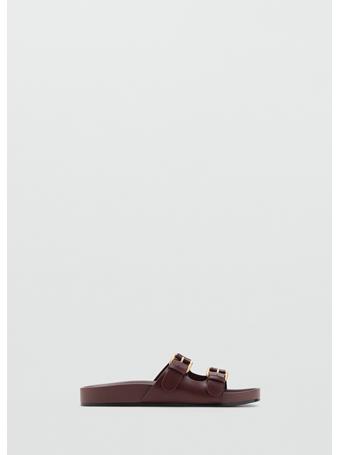 MANGO - Buckle Flat Sandals MEDIUM PURPLE