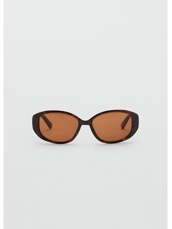 MANGO - Resin Frame Sunglasses DARK BROWN