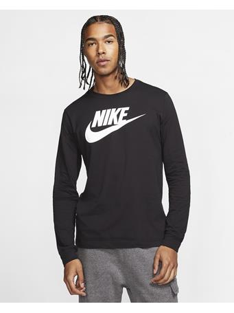 NIKE - Sportswear Men's Long-Sleeve T-Shirt Black/White