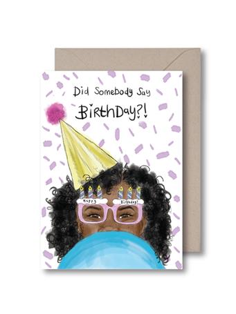 KITSCH NOIR - Did Somebody Say Birthday? Card NO COLOR