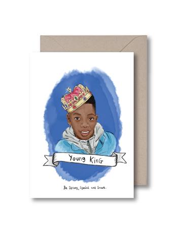 KITSCH NOIR - Young King Birthday Card NO COLOR
