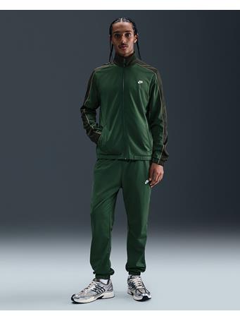 NIKE - Sportswear Club Men's Poly-Knit Tracksuit Fir/Sequoia/Parachute Beige/White