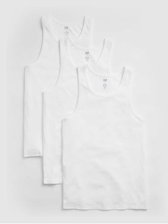 GAP - Cotton Tank Top (3-Pack) OPTIC WHITE