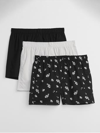 GAP - 4" Boxers (3-Pack) TRUE BLACK MULTI