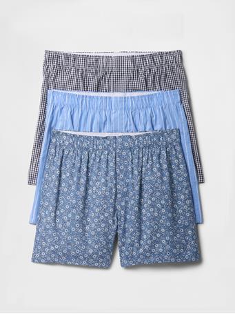 GAP - 4" Boxers (3-Pack) BAINBRIDGE BLUE
