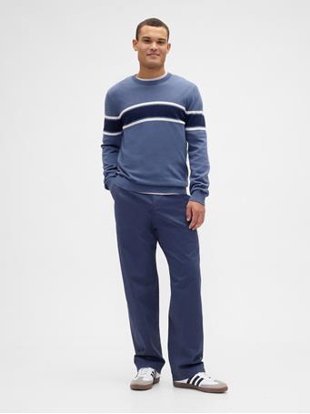 GAP - Stripe Crewneck Sweater BLUE RIDGE