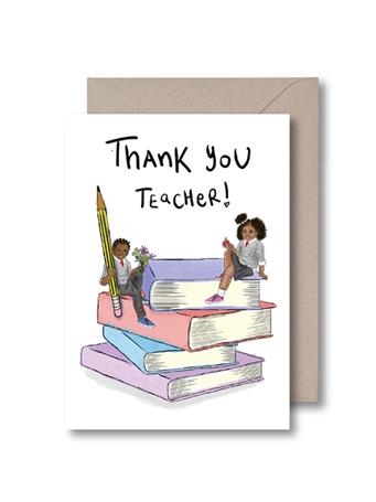 KITSCH NOIR - Thank You Teacher Card NO COLOR