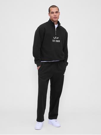 GAP - VintageSoft Oversized Logo Quarter-Zip Pullover MOONLESS NIGHT
